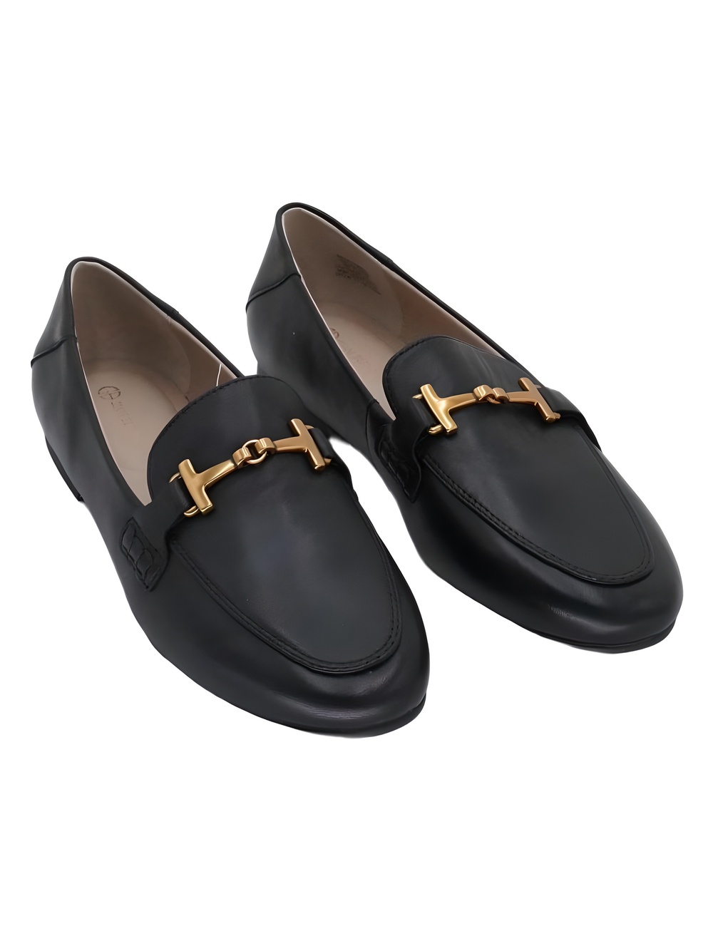 Giani Bernini Leather Loafers Black Memory Foam Size 7M